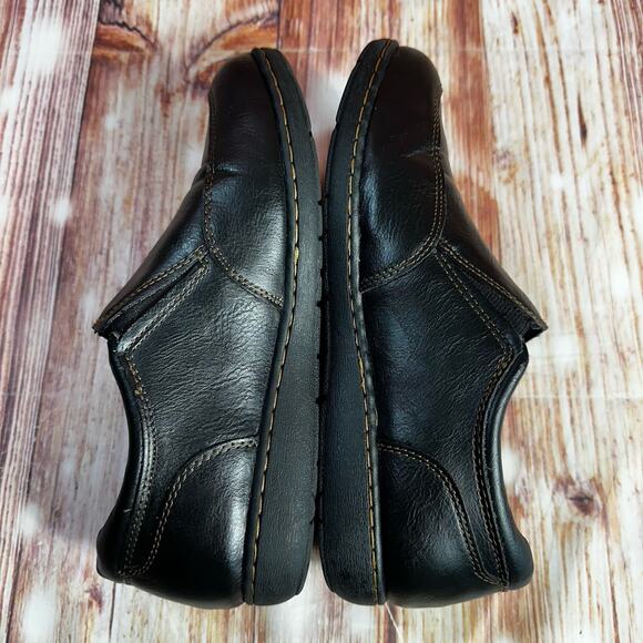 BOC Born Concept Womens Size 7.5 M Black Leather Loafers Slip On Flats Shoes - Picture 6 of 10